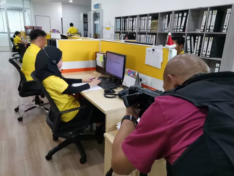 sesi pengambaran video korporat