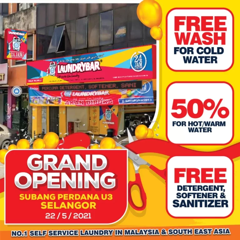 OPENING – LAUNDRYBAR SELF SERVICE LAUNDRY SUBANG PERDANA U3