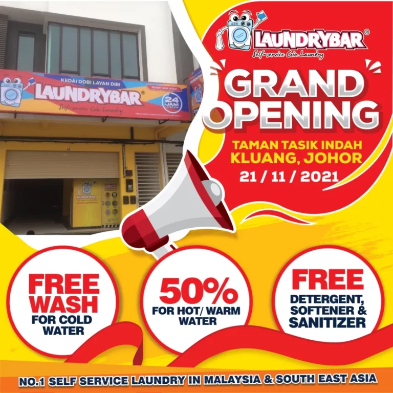 OPENING SOON – LAUNDRYBAR SELF SERVICE LAUNDRY TAMAN TASIK INDAH