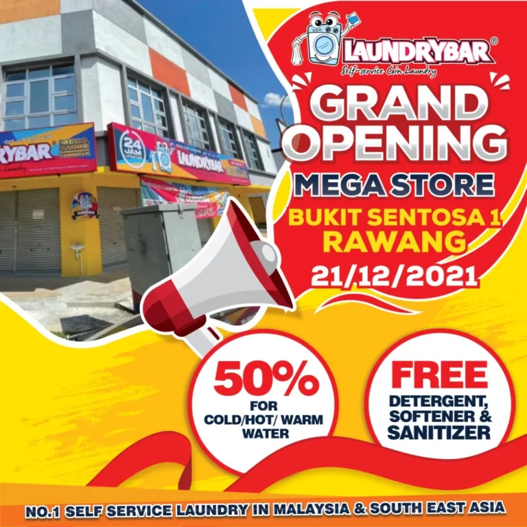 OPENING – LAUNDRYBAR SELF SERVICE LAUNDRY MEGASTORE JALAN BUNGA KERTAS