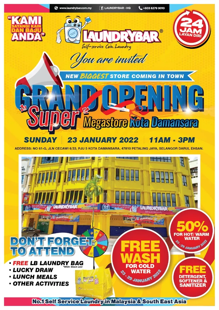 GRAND OPENING – LAUNDRYBAR SUPER MEGA STORE KOTA DAMANSARA
