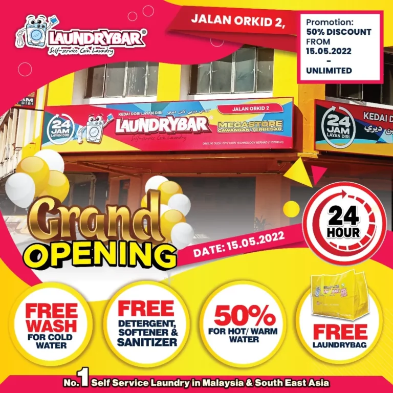 GRAND OPENING-LAUNDRYBAR MEGA STORE JALAN ORKID 2, RAWANG