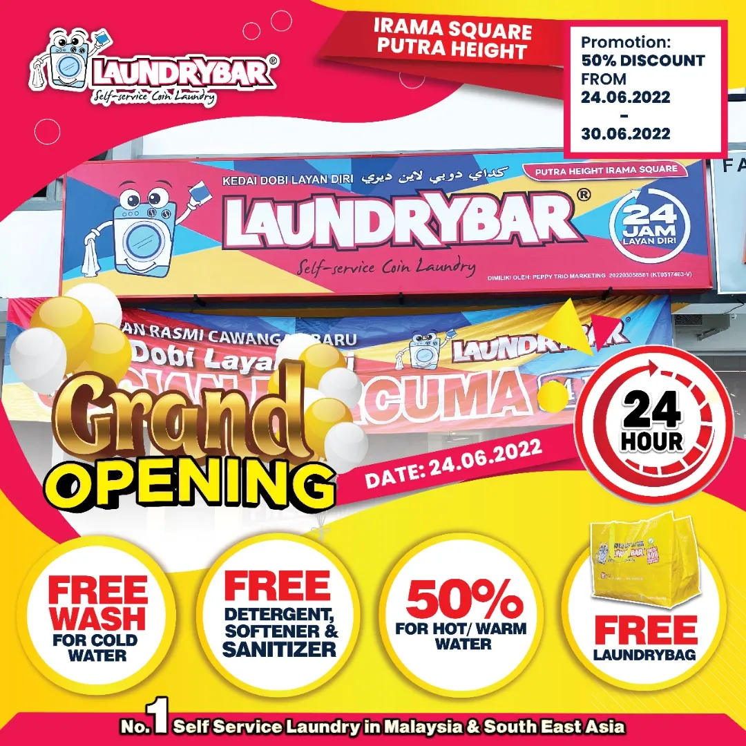GRAND OPENING-LAUNDRYBAR IRAMA SQUARE PUTRA HEIGHT