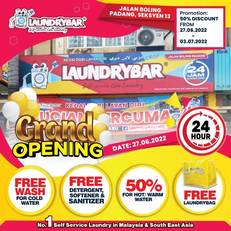 GRAND OPENING-LAUNDRYBAR JALAN BOLING PADANG, SEKSYEN 13 SHAH ALAM