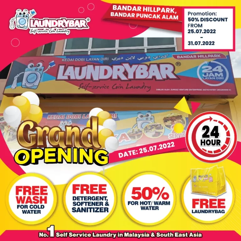 GRAND OPENING-LAUNDRYBAR BANDAR HIILPARK, BANDAR PUNCAK ALAM
