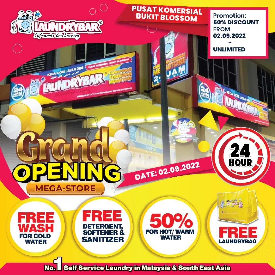 GRAND OPENING-LAUNDRYBAR PUSAT KOMERSIAL BUKIT BLOSSOM, SEREMBAN