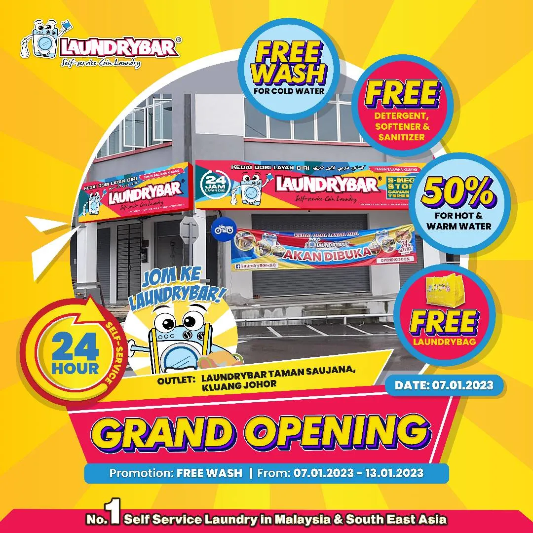 GRAND OPENING-LAUNDRYBAR TAMAN SAUJANA KLUANG, JOHOR