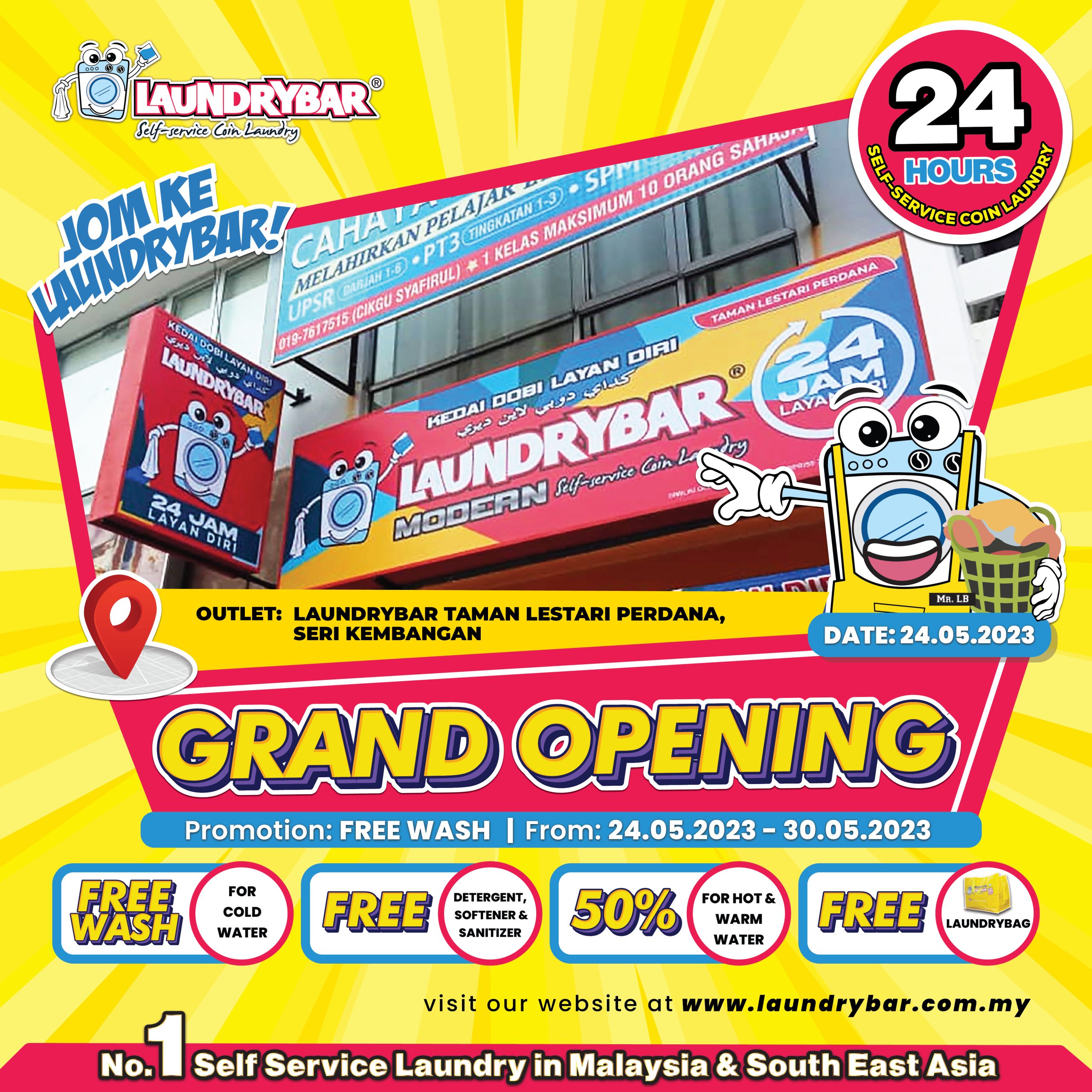 GRAND OPENING LAUNDRYBAR TAMAN LESTARI PERDANA, SERI KEMBANGAN