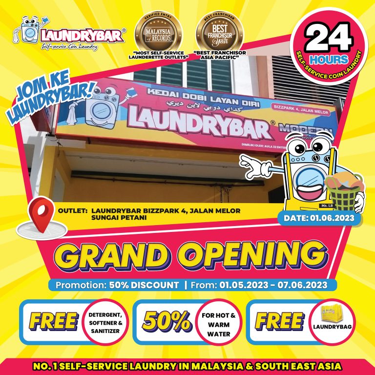 GRAND OPENING – LAUNDRYBAR MODERN BIZZPARK 4, JALAN MELOR KEDAH