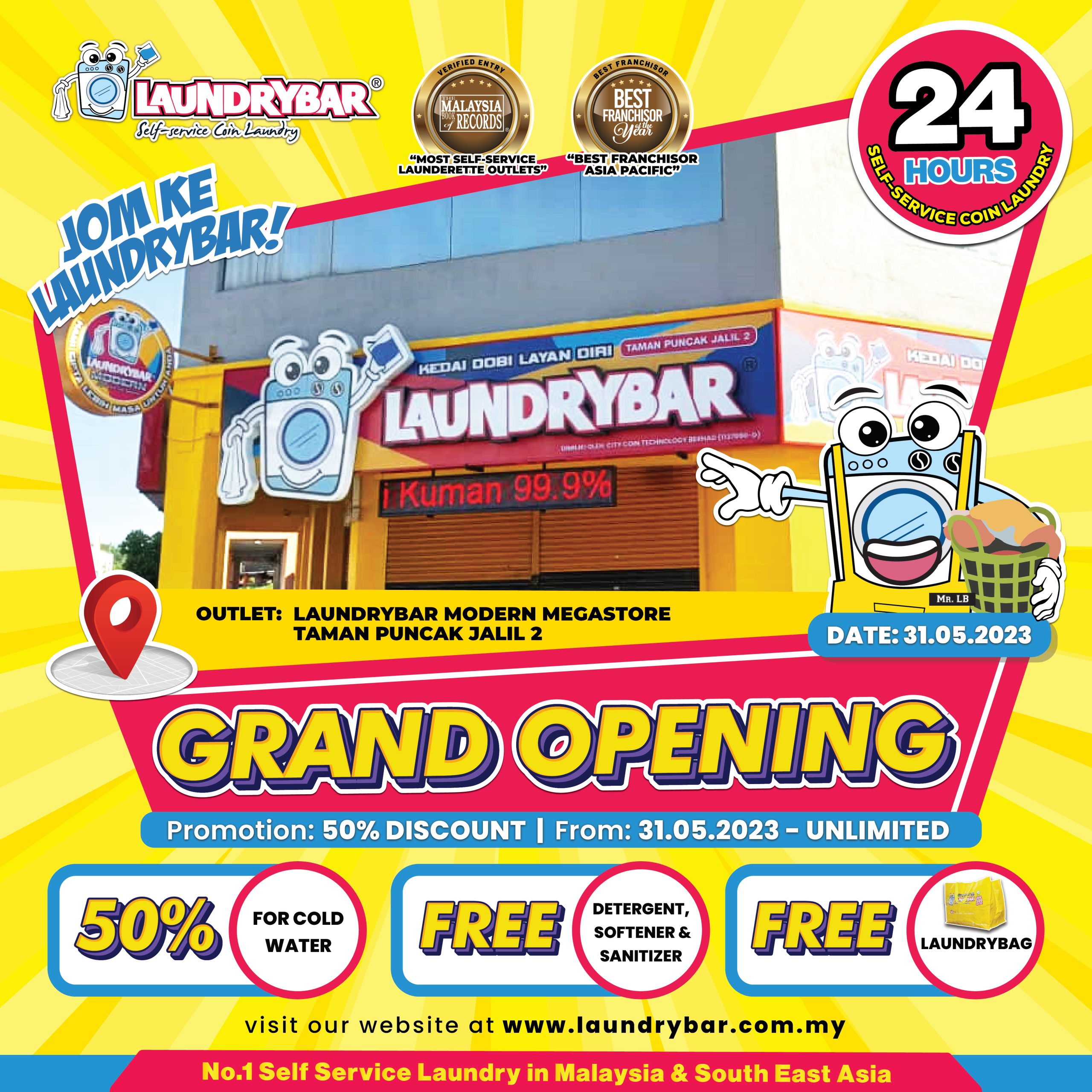 GRAND OPENING – LAUNDRYBAR MODERN MEGASTORE TAMAN PUNCAK JALIL 2, SELANGOR