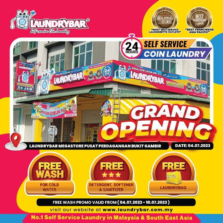 GRAND OPENING – LAUNDRYBAR MODERN MEGASTORE PUSAT PERDAGANGAN BUKIT GAMBIR, JOHOR BAHRU