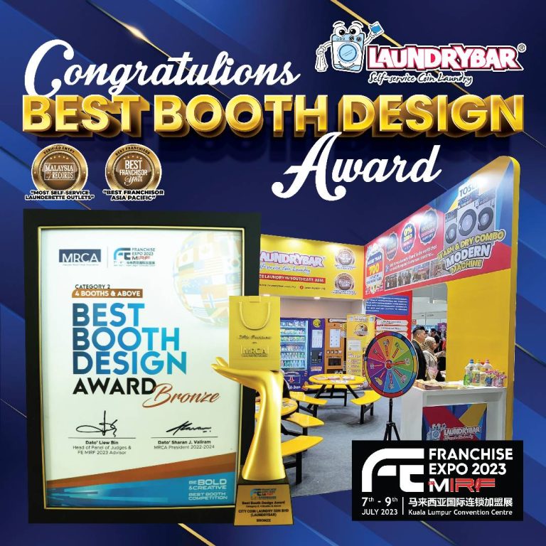 BEST BOOTH DESIGN AWARD WITH COMPLIMENTS FROM MRCA (MALAYSIA RETAIL CHAIN ASSOCIATION)