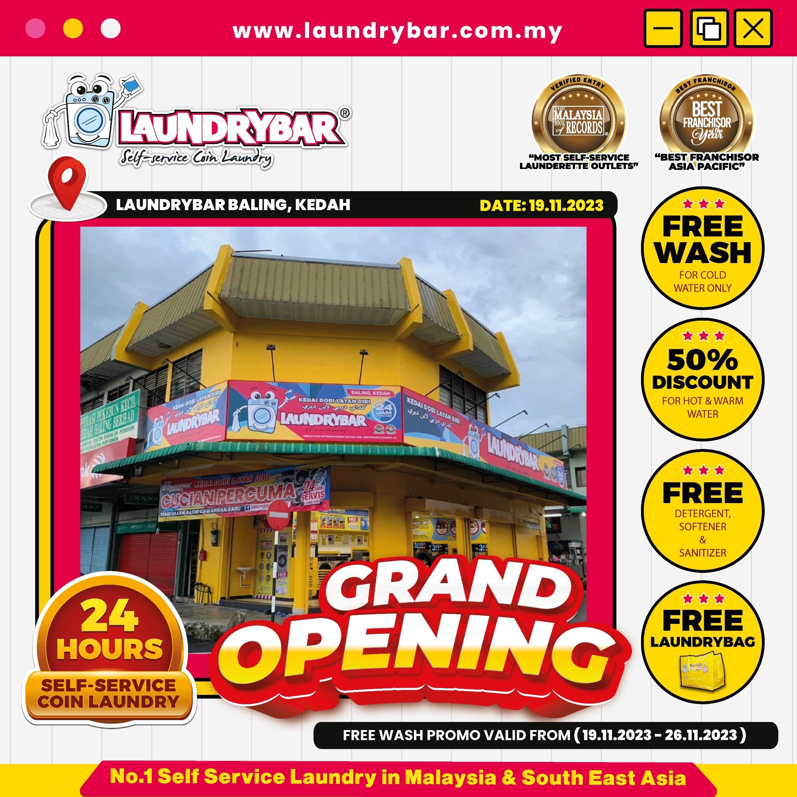 GRAND OPENING – LAUNDRYBAR MODERN BALING, KEDAH