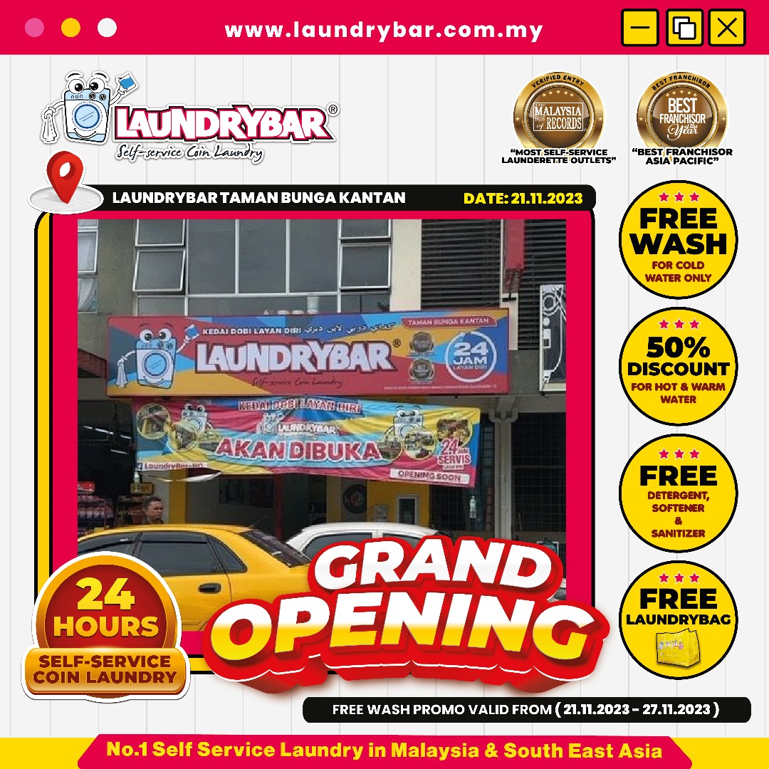 GRAND OPENING – LAUNDRYBAR MODERN TAMAN BUNGA KANTAN, KAJANG
