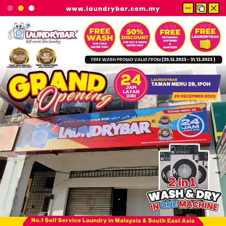 GRAND OPENING – LAUNDRYBAR MODEN TAMAN MERU 2B, IPOH