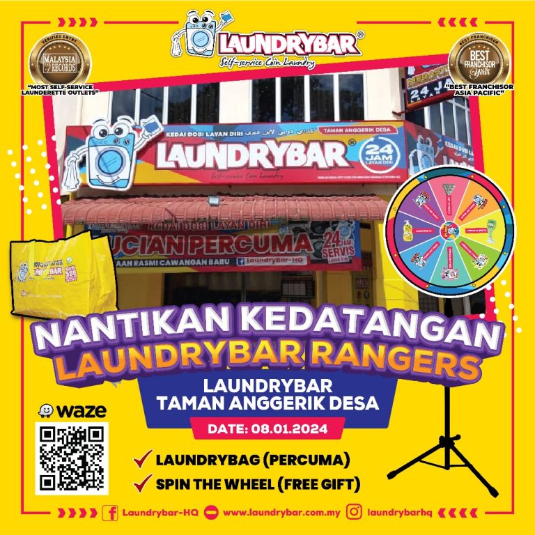 RANGERZ AT LAUNDRYBAR MODEN TAMAN ANGGERIK DESA, TANJUNG MALIM
