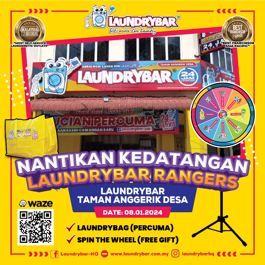 RANGERZ AT LAUNDRYBAR MODEN TAMAN ANGGERIK DESA, TANJUNG MALIM