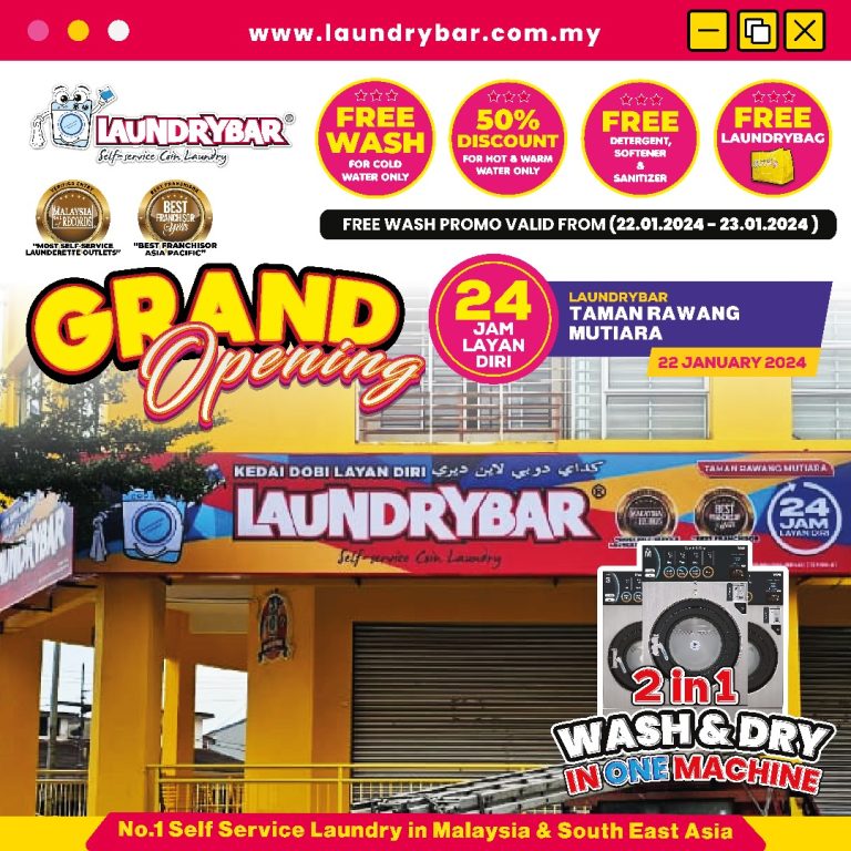 GRAND OPENING – LAUNDRYBAR MODEN TAMAN MUTIARA RAWANG