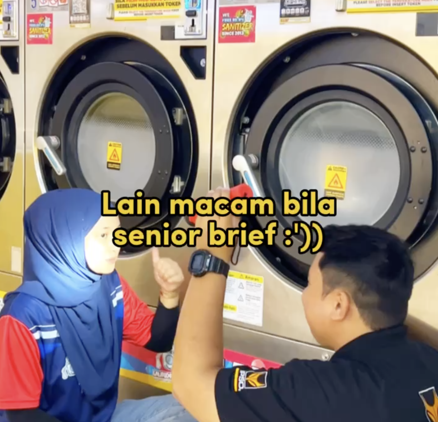 Lain macam bila senior brief!