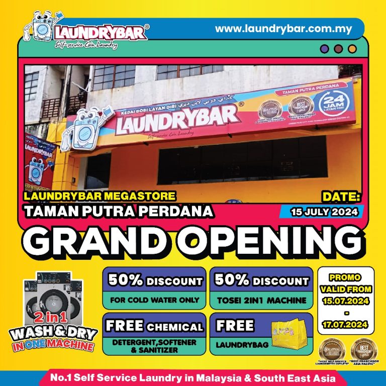 GRAND OPENING – LAUNDRYBAR MEGASTORE TAMAN PUTRA PERDANA