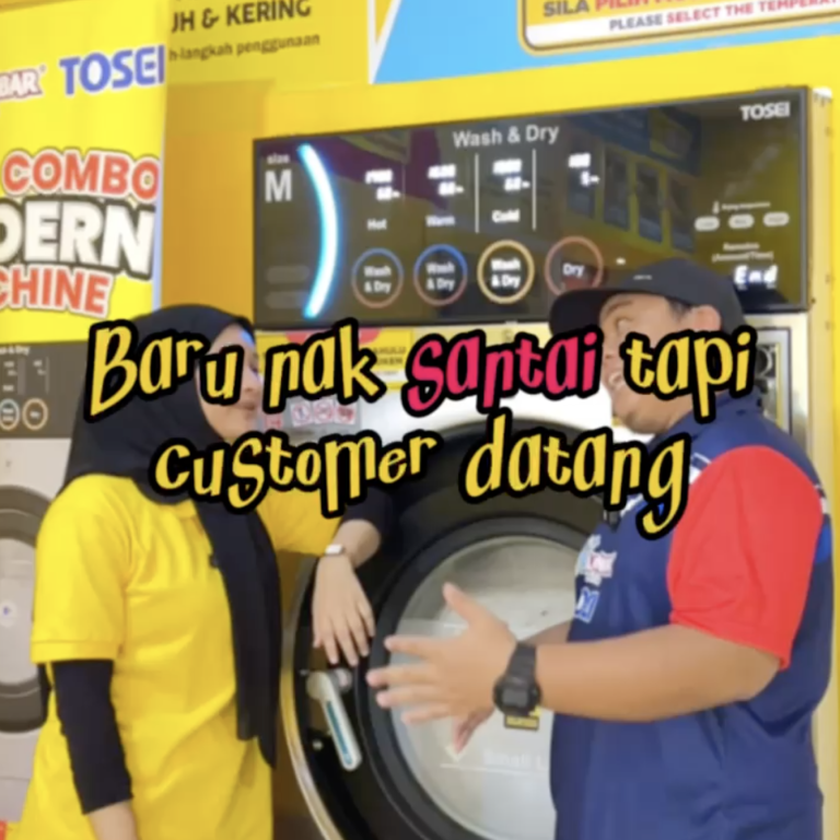 Baru nak santai tapi customer datang
