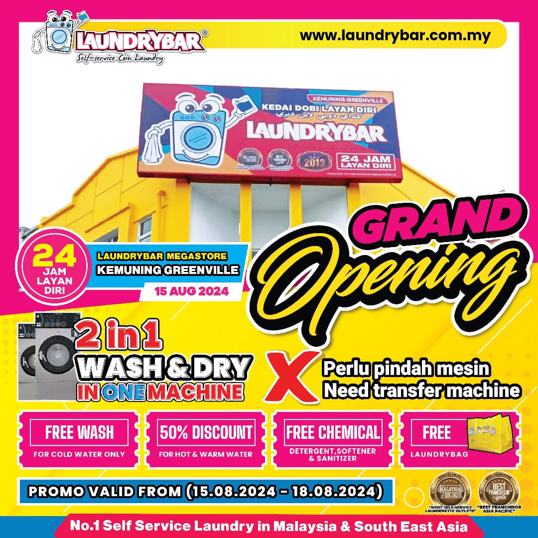 GRAND OPENING LAUNDRYBAR MEGASTORE KEMUNING GREEVILLE