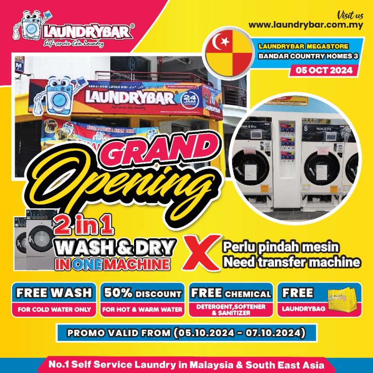 GRAND OPENING LAUNDRYBAR MEGASTORE BANDAR COUNTRY HOMES 3, RAWANG