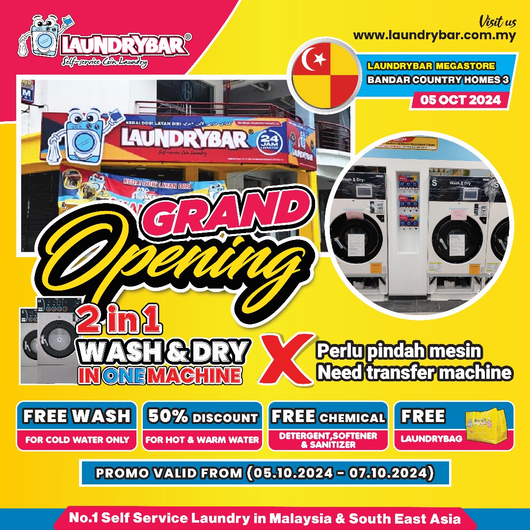 GRAND OPENING LAUNDRYBAR MEGASTORE BANDAR COUNTRY HOMES 3, RAWANG