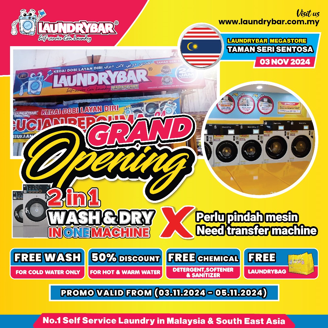 GRAND OPENING MODERN LAUNDRYBAR MEGASTORE TAMAN SERI SENTOSA, KL