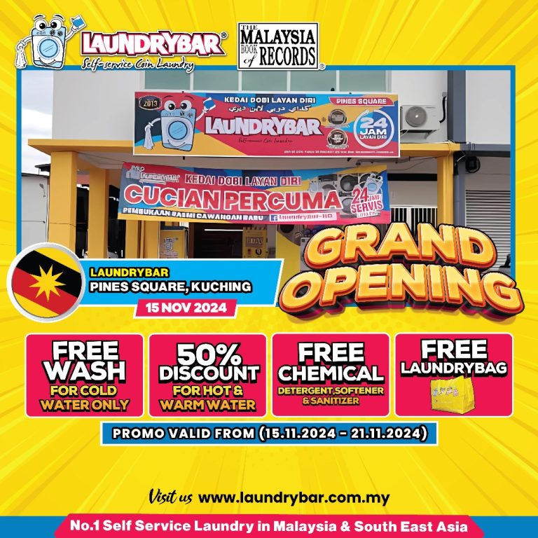 GRAND OPENING MODERN LAUNDRYBAR PINES SQUARE, KUCHING SARAWAK