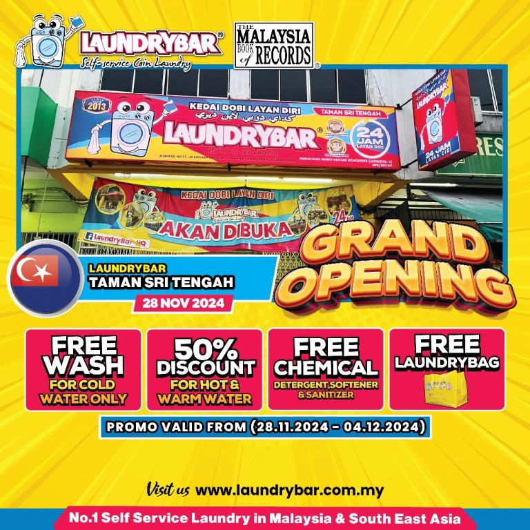 GRAND OPENING LAUNDRYBAR TAMAN SRI TENGAH, KLUANG, JOHOR