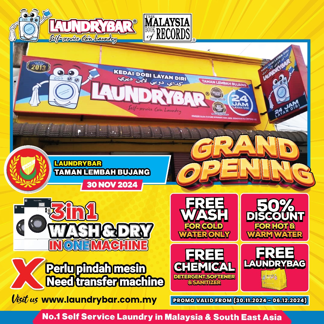 GRAND OPENING MODERN LAUNDRYBAR TAMAN LEMBAH BUJANG, KEDAH