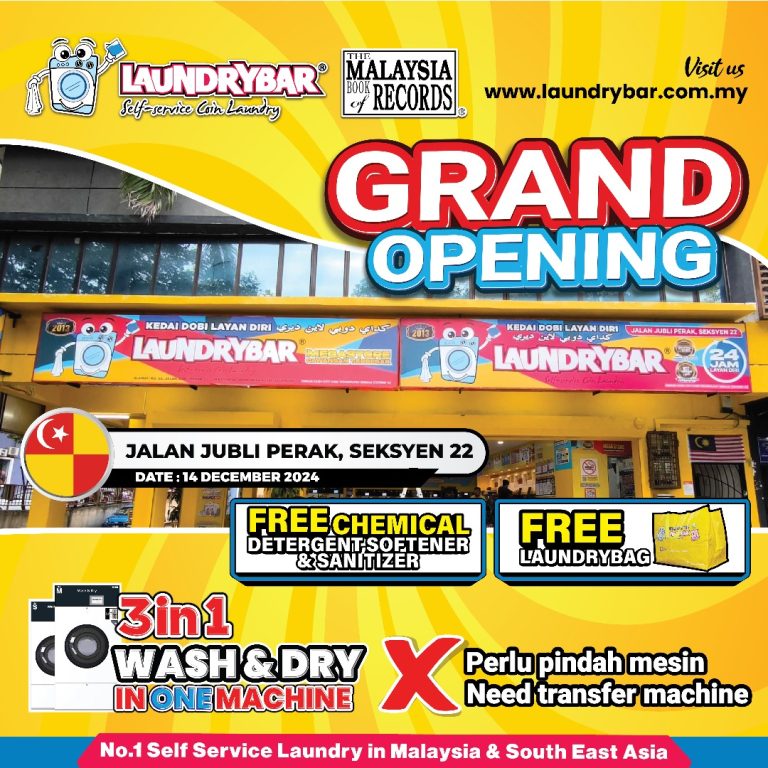 GRAND OPENING LAUNDRYBAR MEGASTORE JALAN JUBLI PERAK, SEKSYEN 22