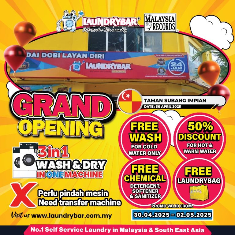 GRAND OPENING LAUNDRYBAR MEGASTORE TAMAN SUBANG IMPIAN