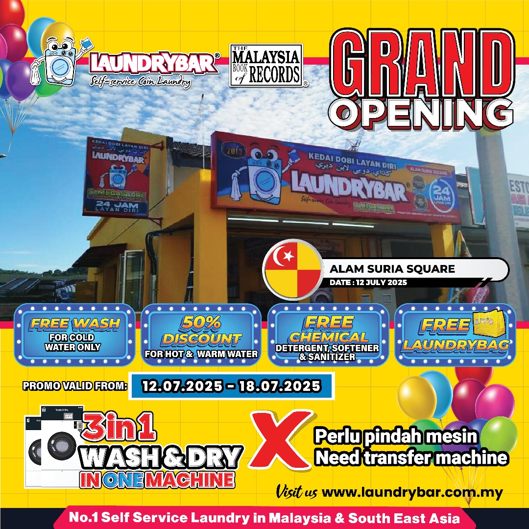 Grand Opening Laundrybar Alam Suria Square ✨
