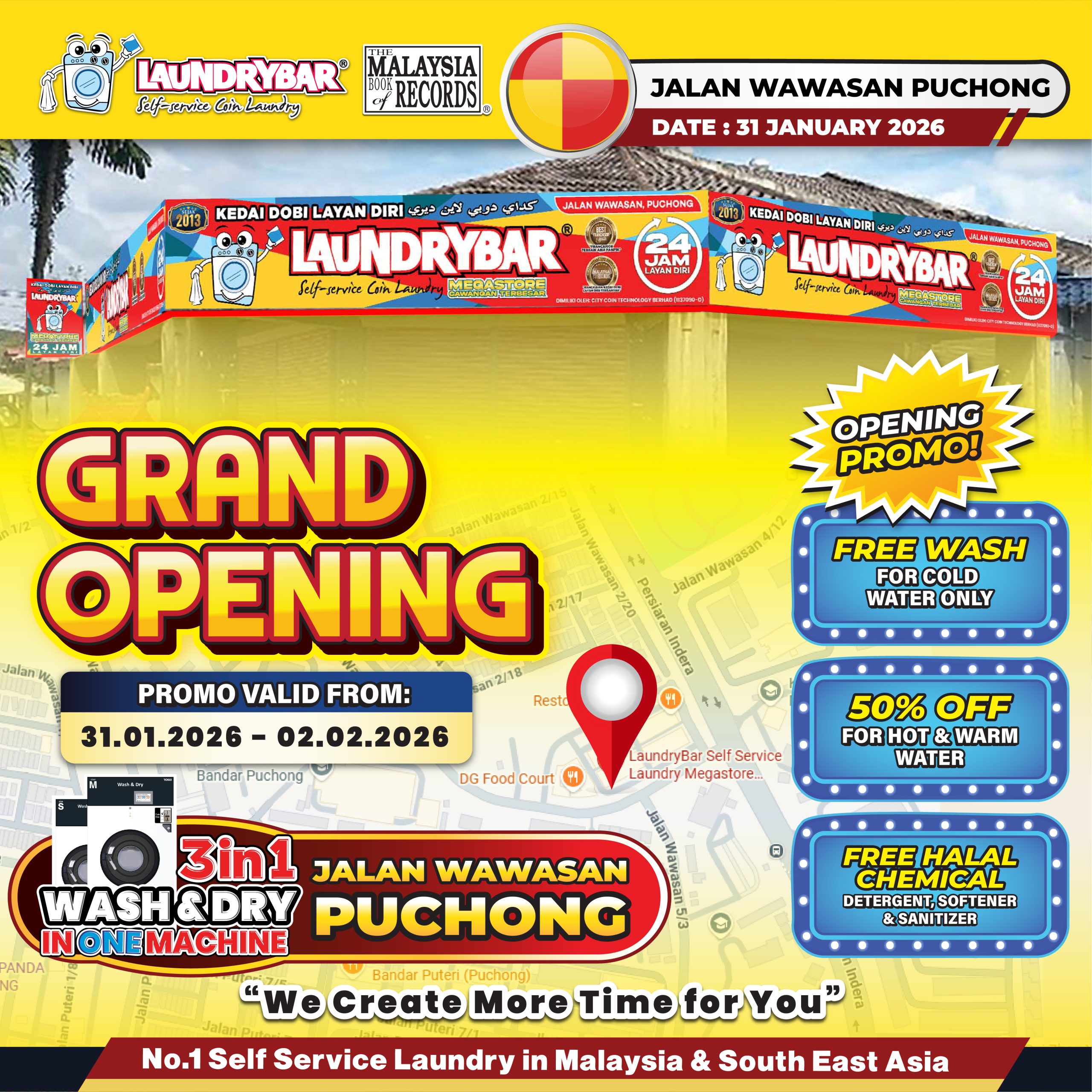 GRAND OPENING LAUNDRYBAR JALAN WAWASAN PUCHONG
