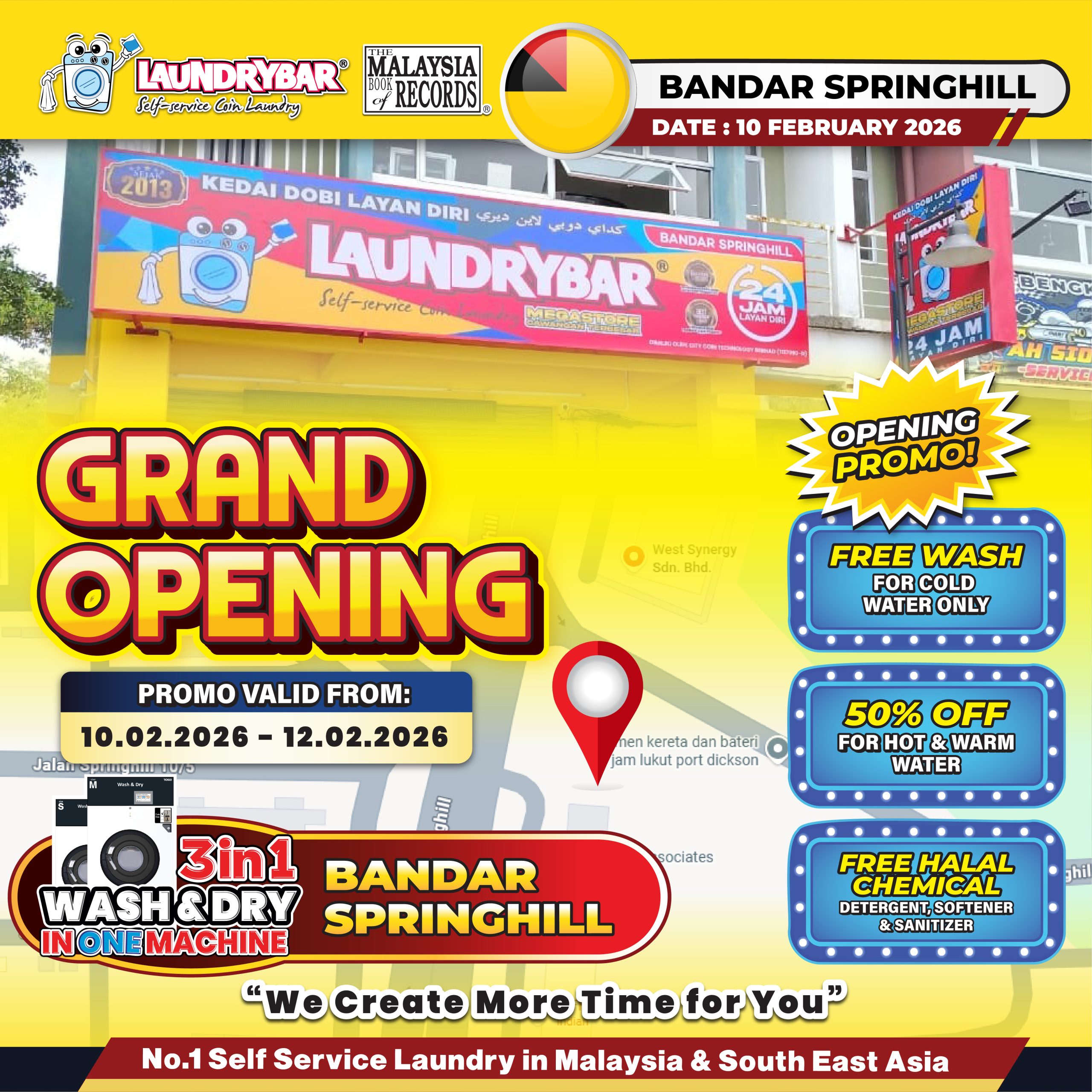 🎉GRAND OPENING LAUNDRYBAR MEGASTORE BANDAR SPRINGHILL🎉