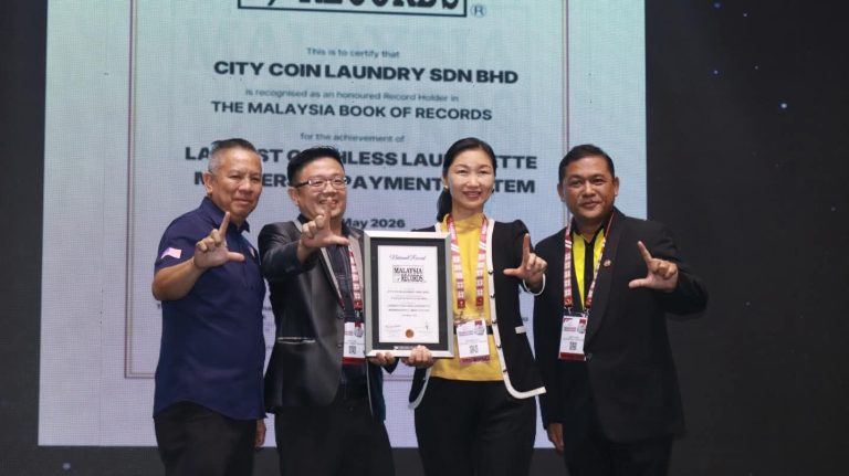 Malaysia Book of Records》 “Largest Cashless Laundrette Membership Payment System”