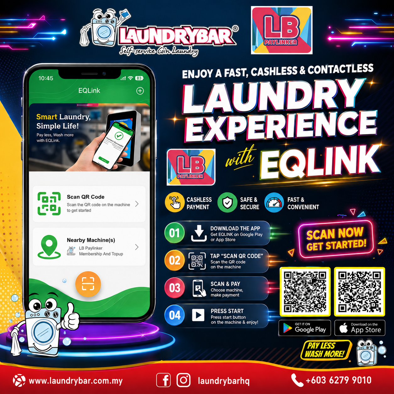 🚀 REVOLUSI LAUNDRYBAR: Kawal Mesin Basuh Terus Dari Tapak Tangan! 🧺⚡